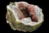 Quartz Crystal Geode Section with Hematite Inclusions - Morocco #136933-5